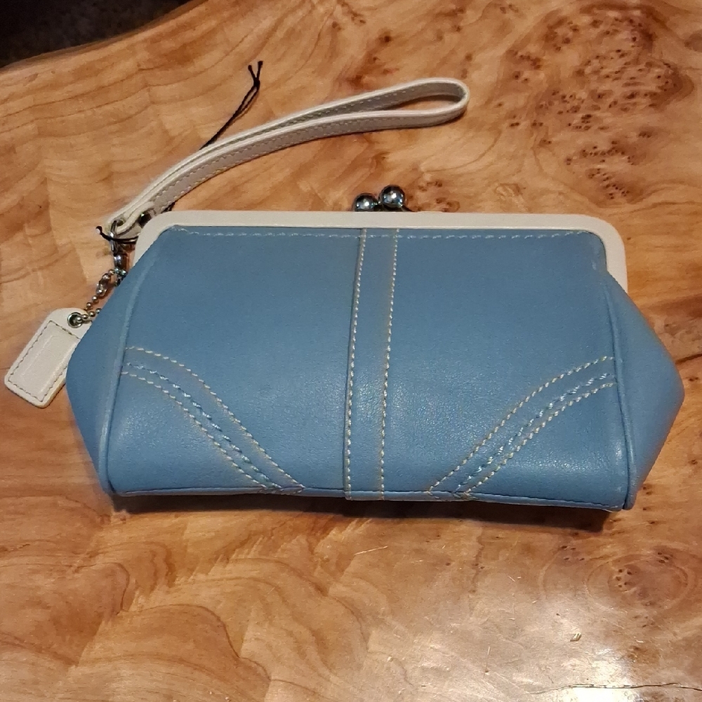 Light Blue Women's Wristlet Clutch - Stylish Everyday Accessory